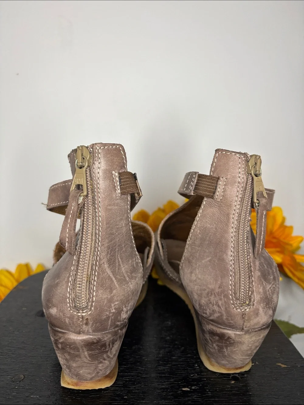 Miz Mooz Maisie Wedge Sandals in Mauve Size 38